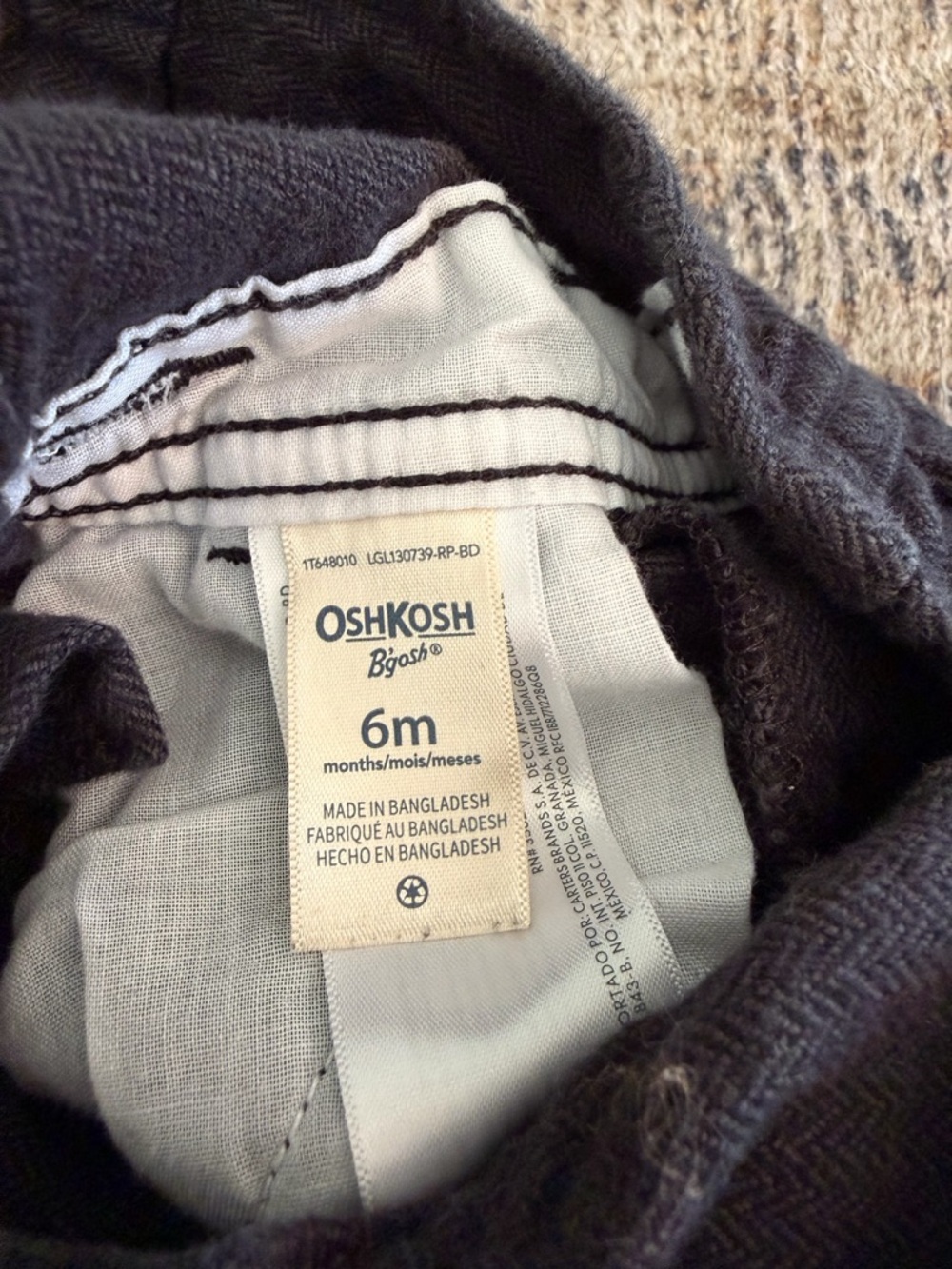 Set of 4 Baby/Toddler Overalls - Brown, Light Blue, Denim, Black - Picture 12 of 13